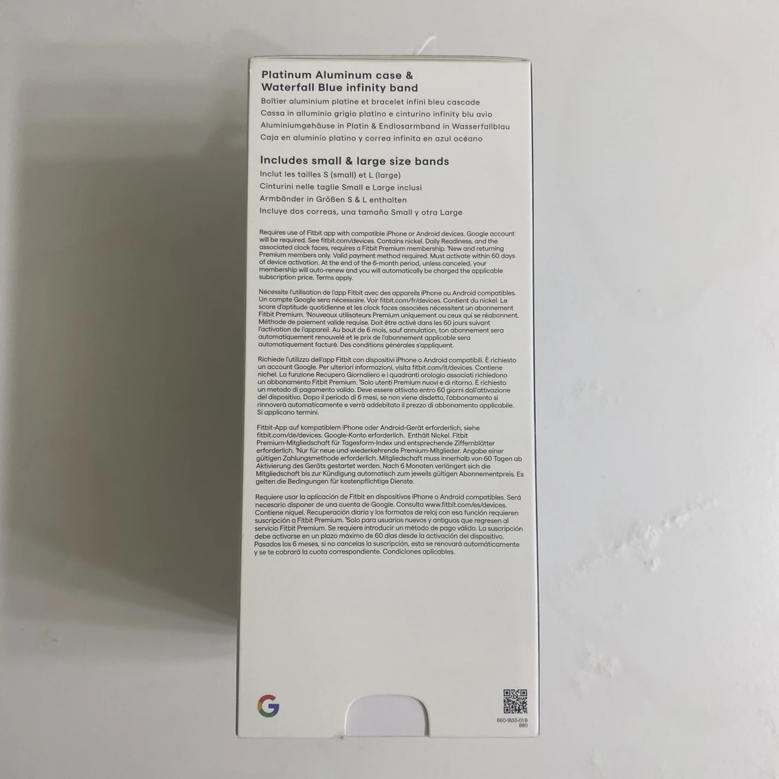 Google Fitbit versa 4 sliver and blue brand new in box - photo 2