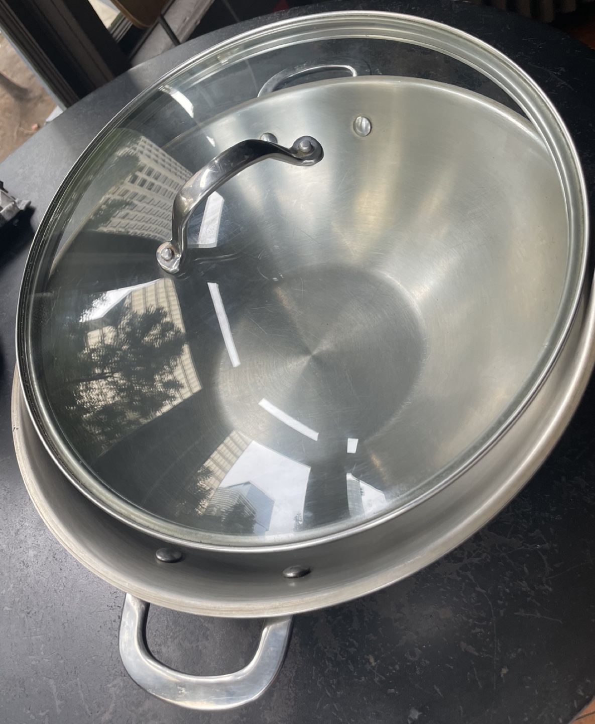 Large used Stainless Steel Wok thumbnail
