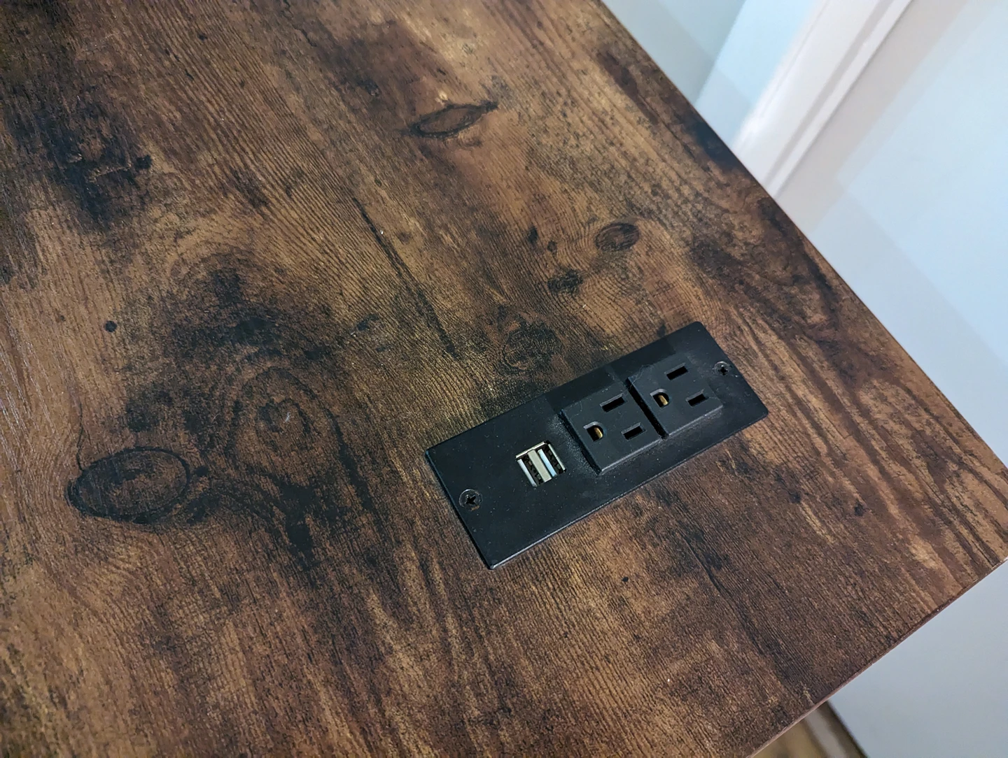 Computer Desk, Home Office Desk with Power Outlet - photo 3