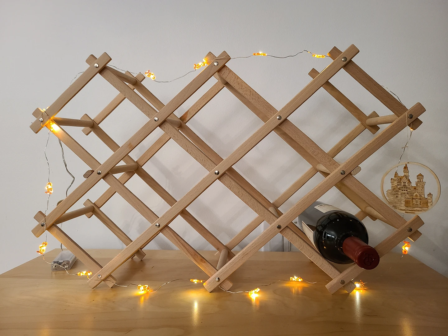 wine rack with stiring light (fordable)