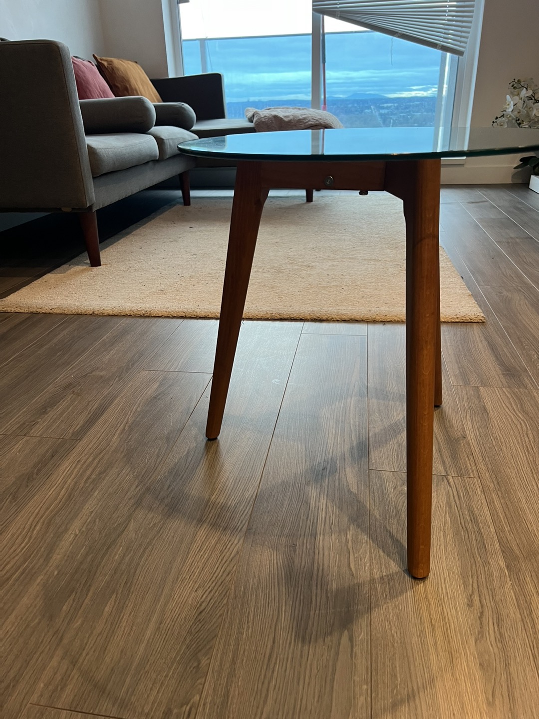 Glass end table