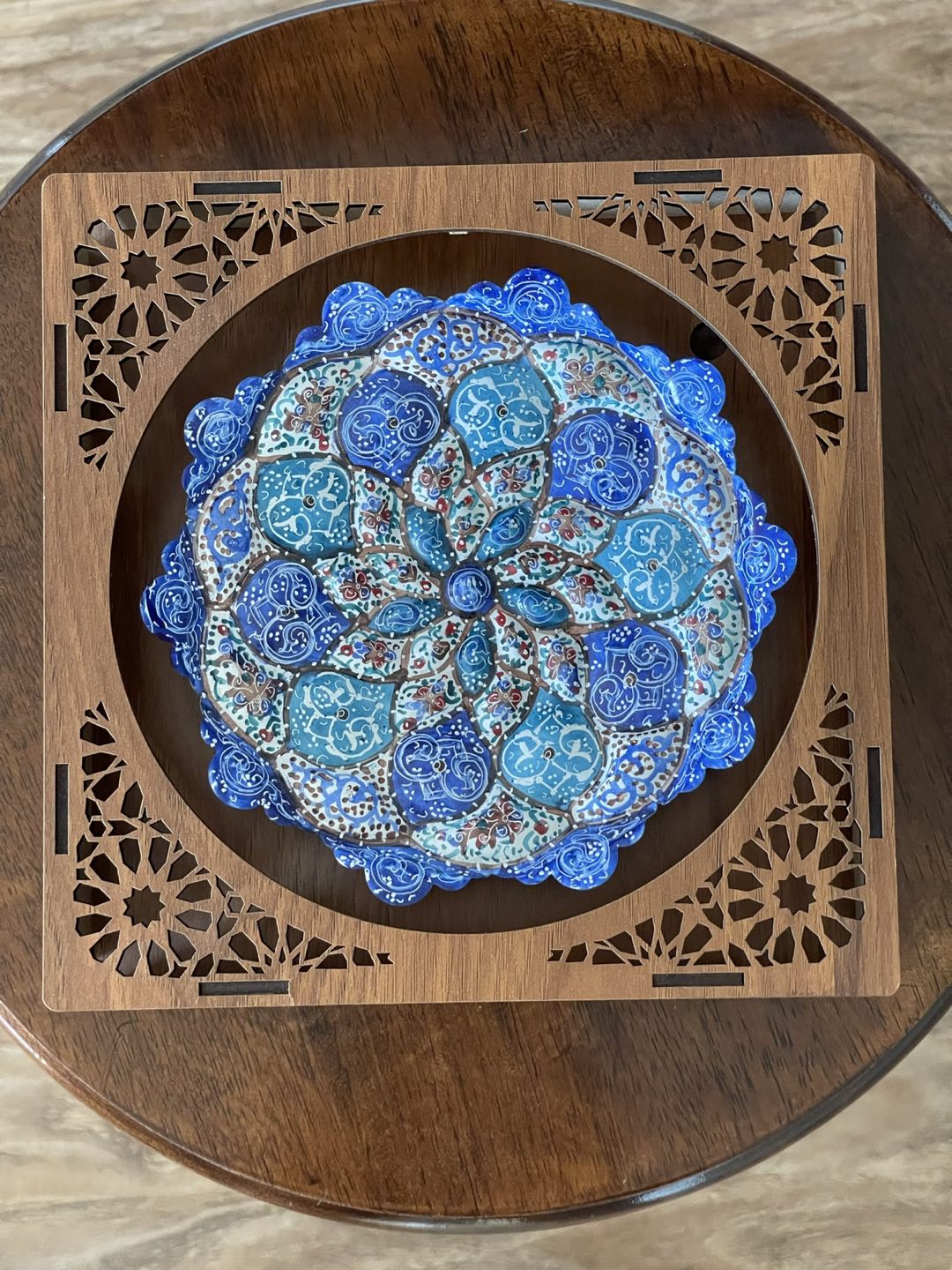 Enamel Handicraft copper dish flower model code MD 14 thumbnail