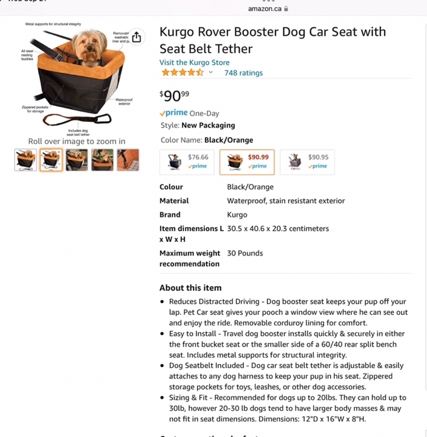 Dog booster car seat image indicator(3)