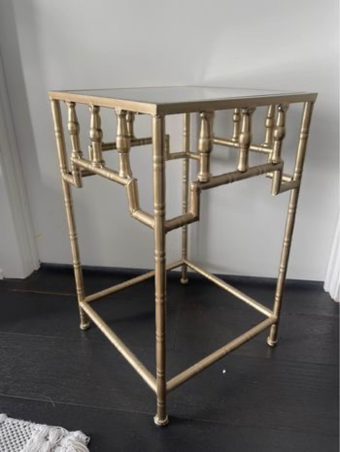 Gold Bamboo Side Table - photo 3