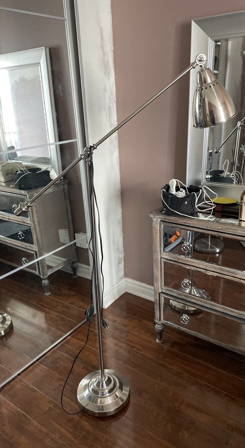IKEA barometer  floor lamp steel color