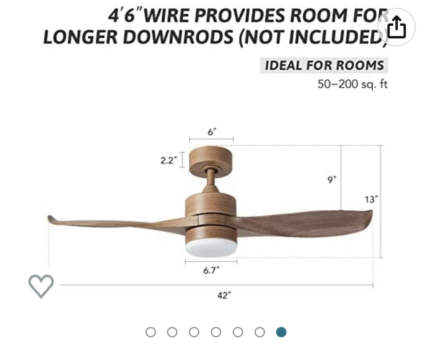Ceiling fan with light - photo 3