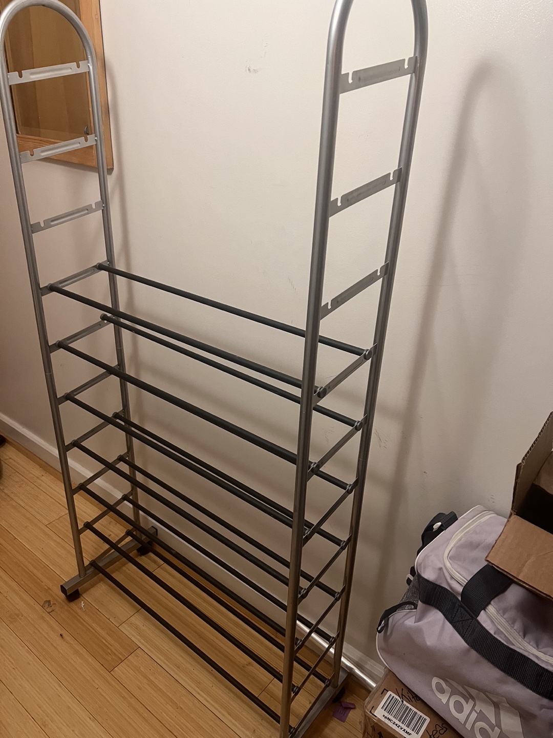 10 Shelf Rollling Shoe Rack thumbnail