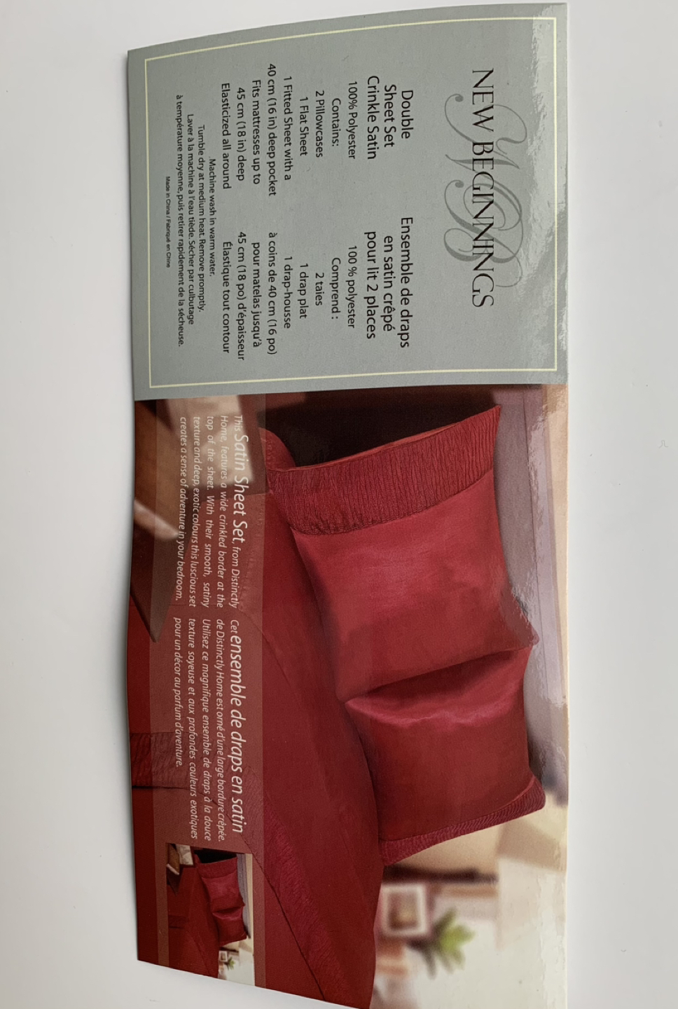 Queen size Double sheet set - Crinkle Satin - photo 3