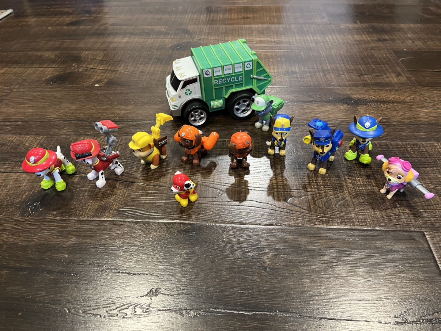 Paw Patrol Figurines and a recycling truck thumbnail