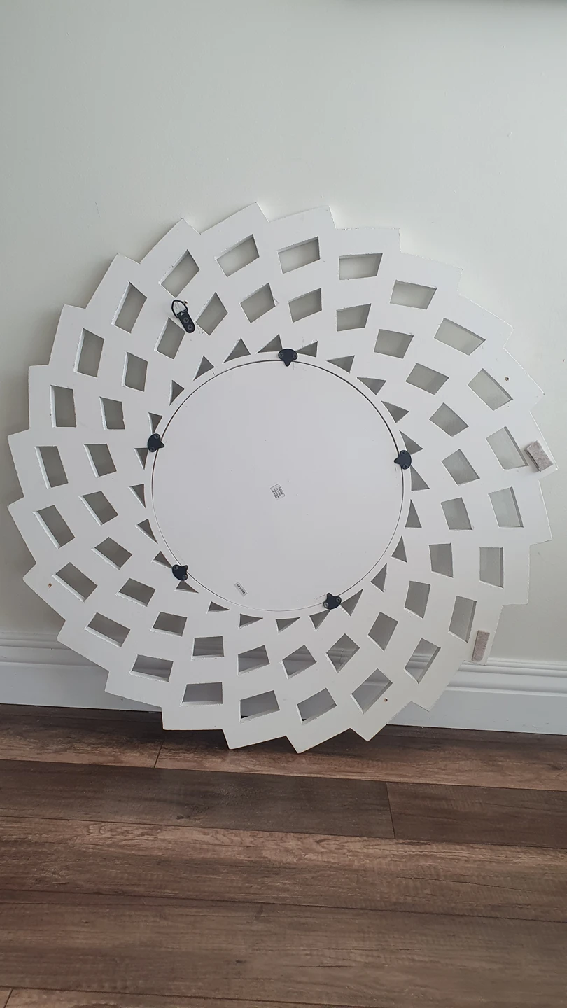 SALE Mirror white and silver wooden frame - photo 4