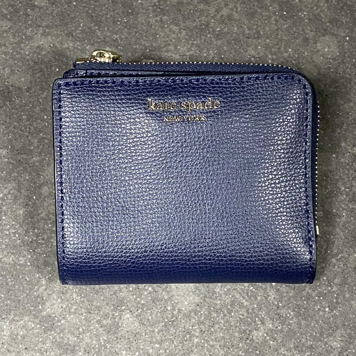 KATE SPADE - Womens Wallet in PARISIAN BLUE/ NAVY leather NWOT thumbnail