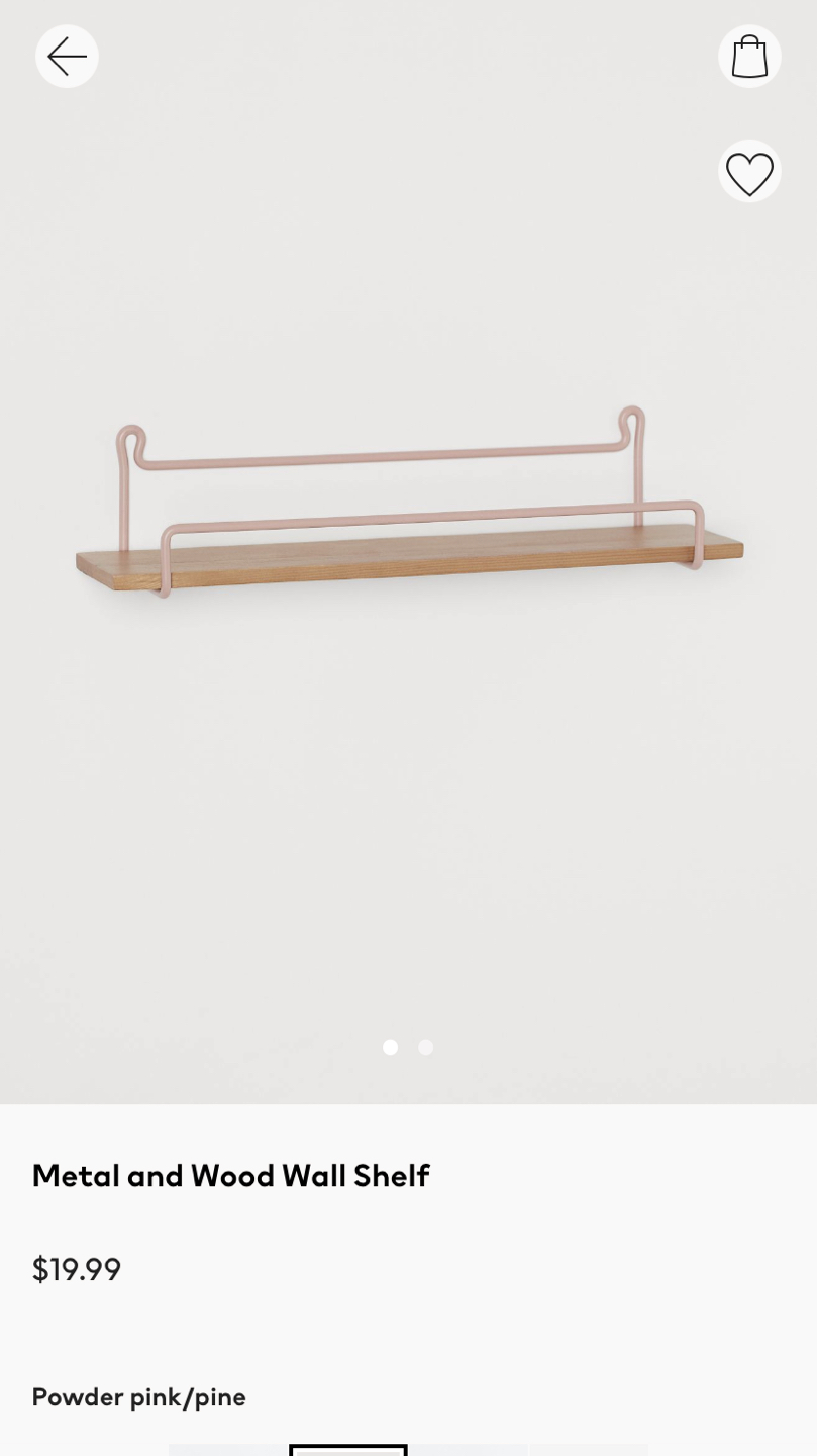 Small Wood & Metal Wall Shelves - photo 3