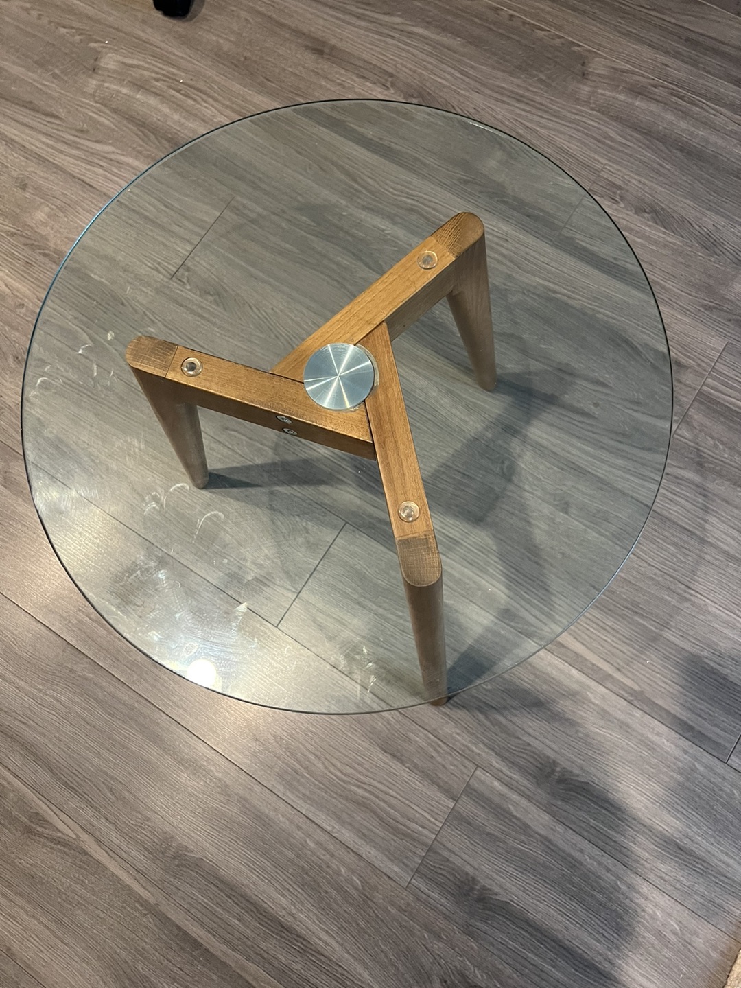 Glass end table - photo 4