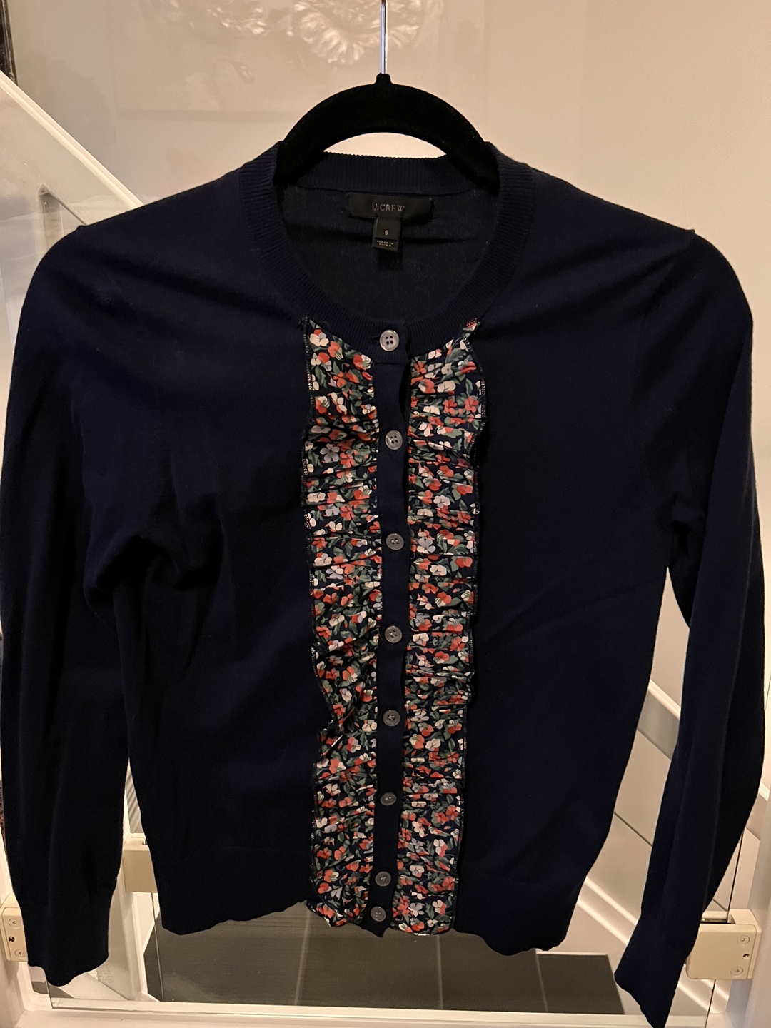 J Crew navy cardigan (S)