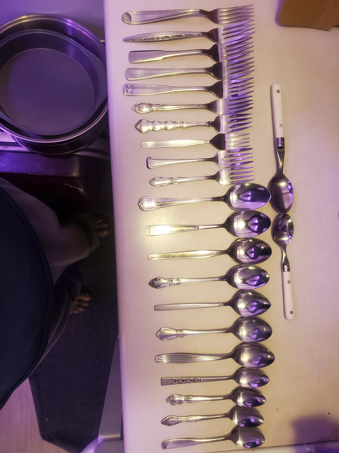 🏀#freecycle ASSORTED stainless steel spoons and forks thumbnail