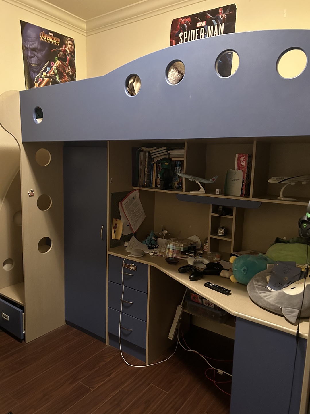 Loft Bed With Desk And Storage (Twin)