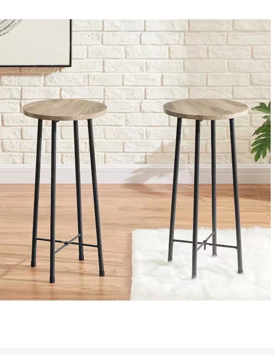 brand new Solid Wood Bar & Counter Stool (Set Of 2) - photo 2