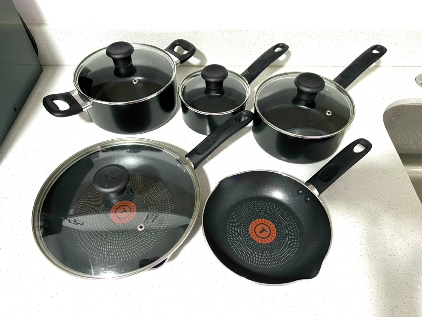 T-fal Excite 9 piece Cookware Set