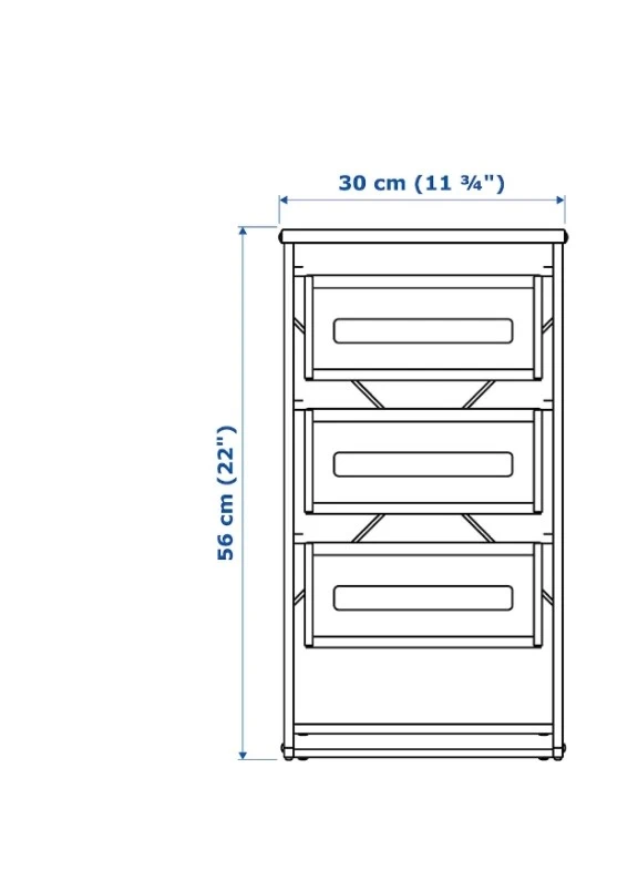 Rack /3 storage shelf/ drawer unit - photo 4