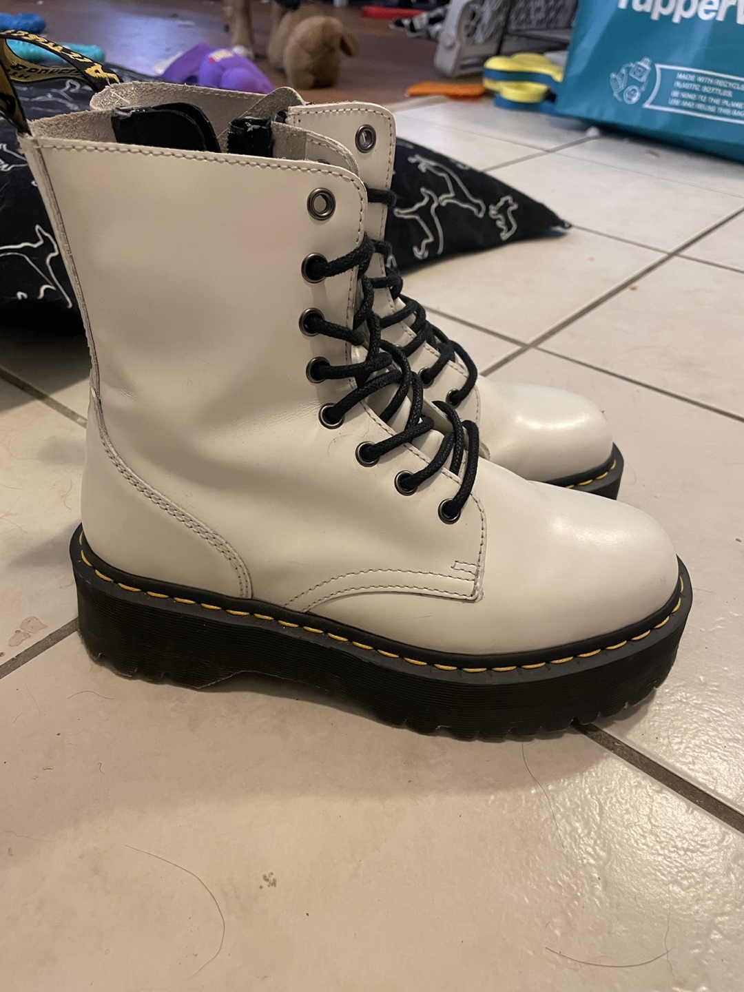 White Platform Doc Martens - Size 8 thumbnail