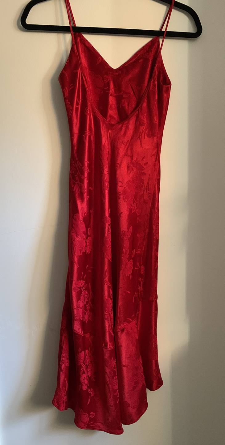 Vintage elegant custom made red dress - photo 2