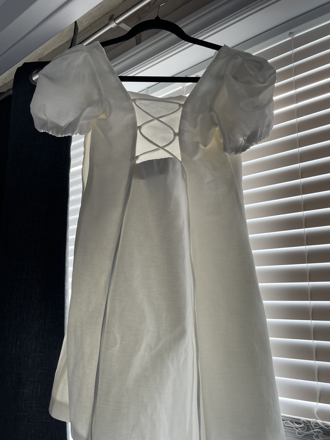 Zara Linen Puff Sleeve Dress - Size S - photo 4