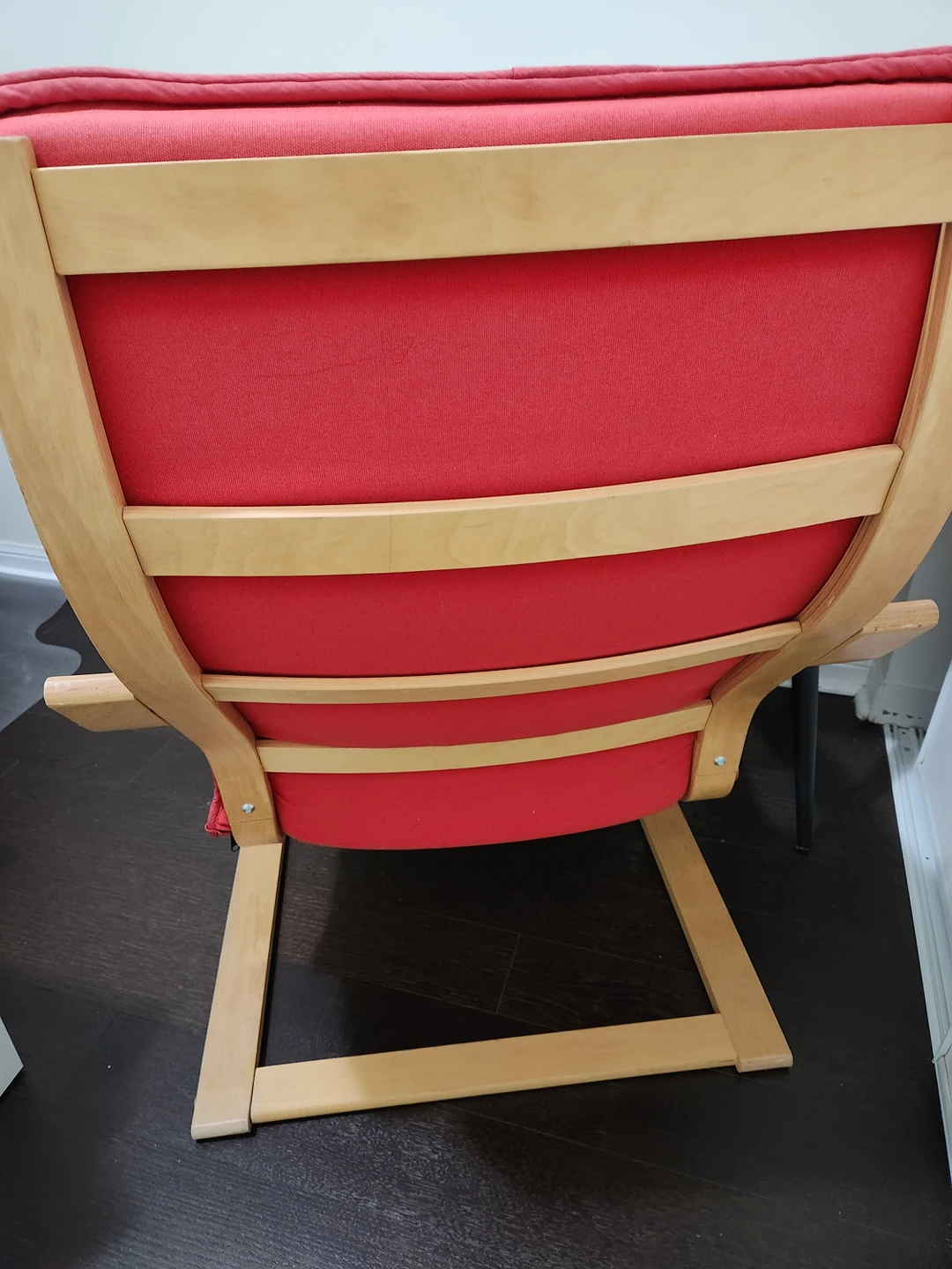Ikea Poang Chair Red Recliner Grest Condition - photo 3