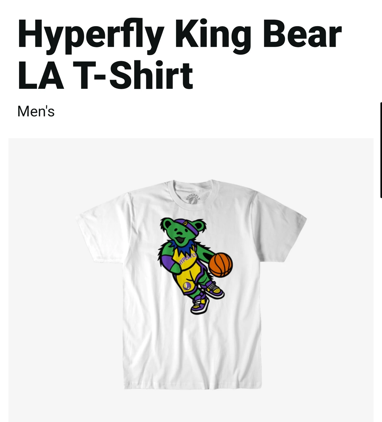 Hyperfly King Bear LA T-Shirt - photo 3