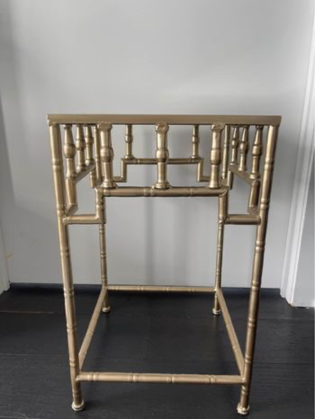 Gold Bamboo Side Table - photo 2