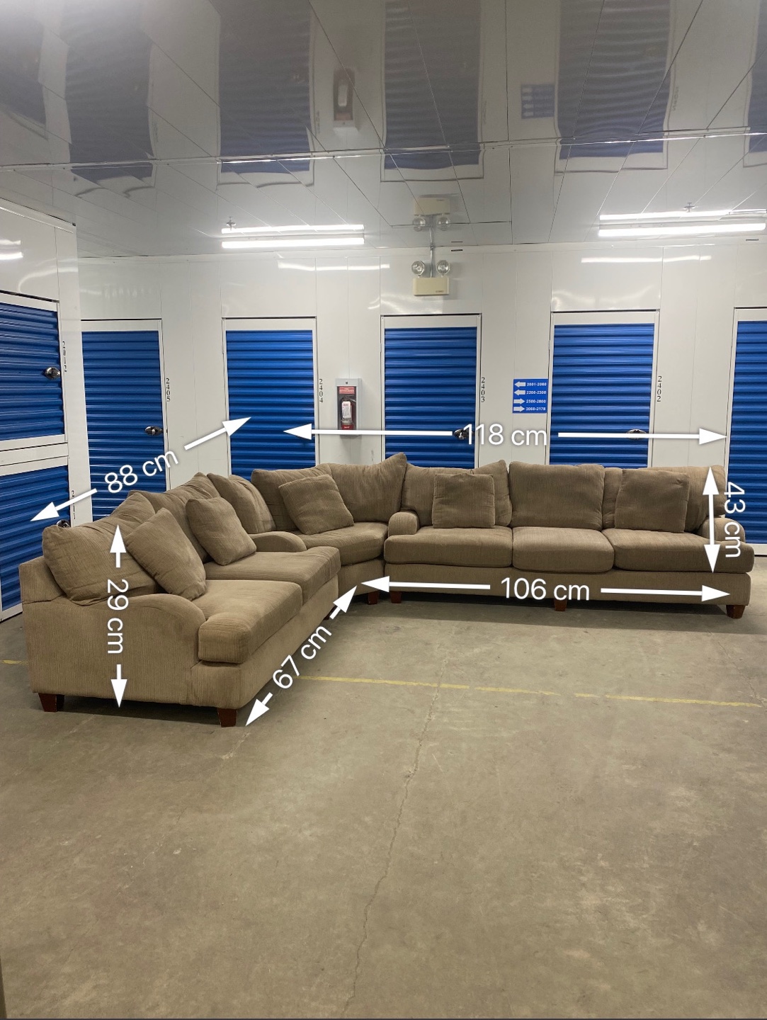 Beige Sectional Couch / Sofa - FREE DELIVERY - photo 2