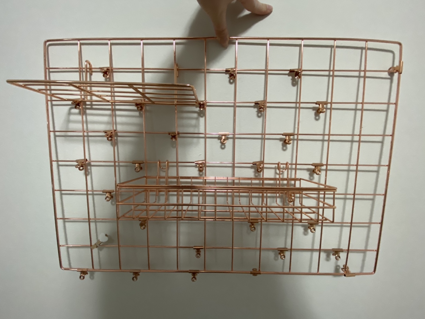 Wall decor/shelf wire rack Rose Gold thumbnail