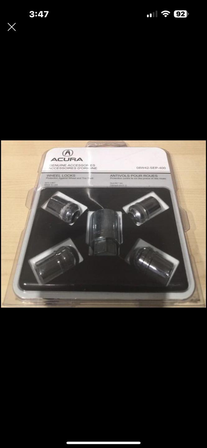 Acura Wheel Lock w Pack