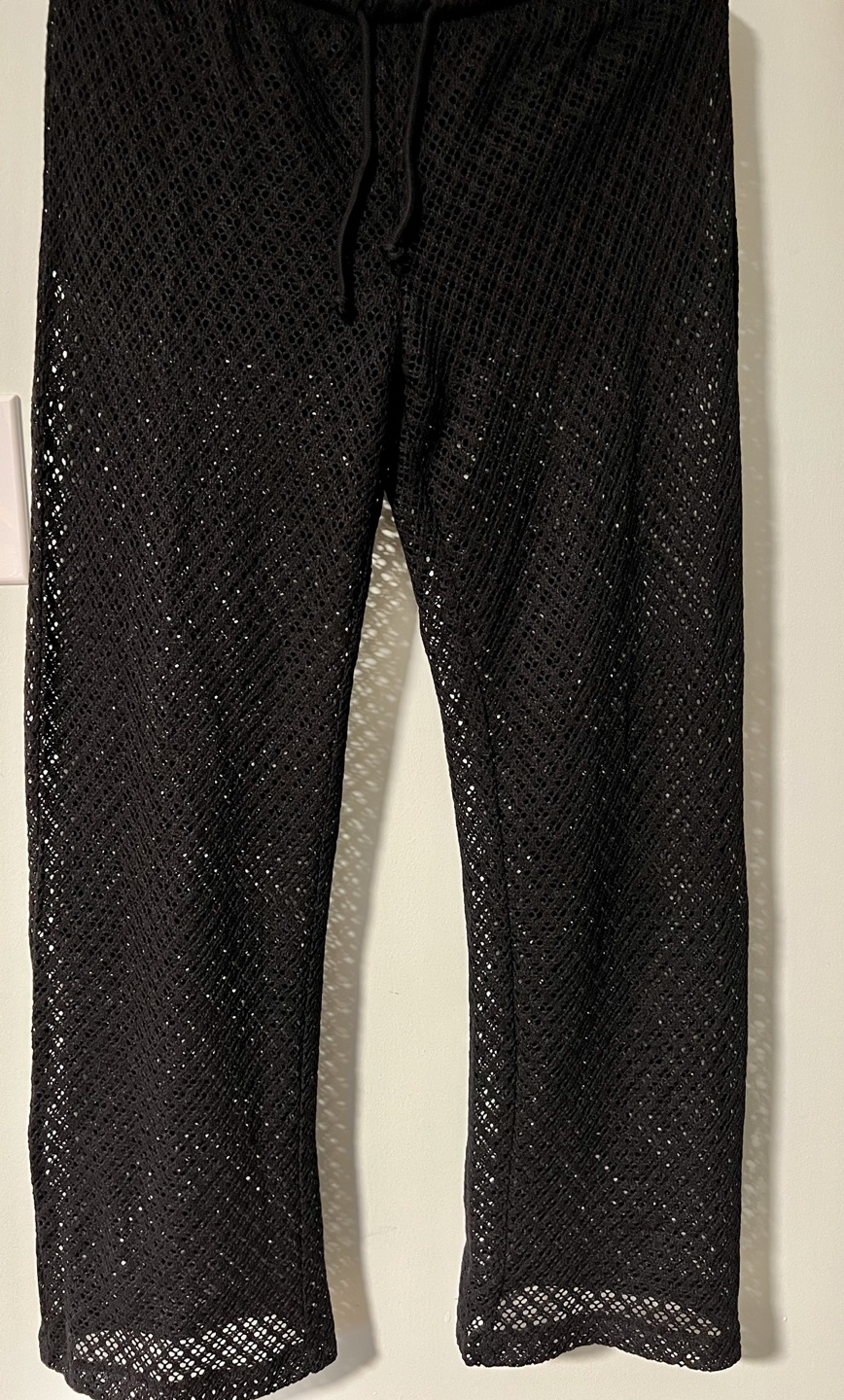Black lace like new pant