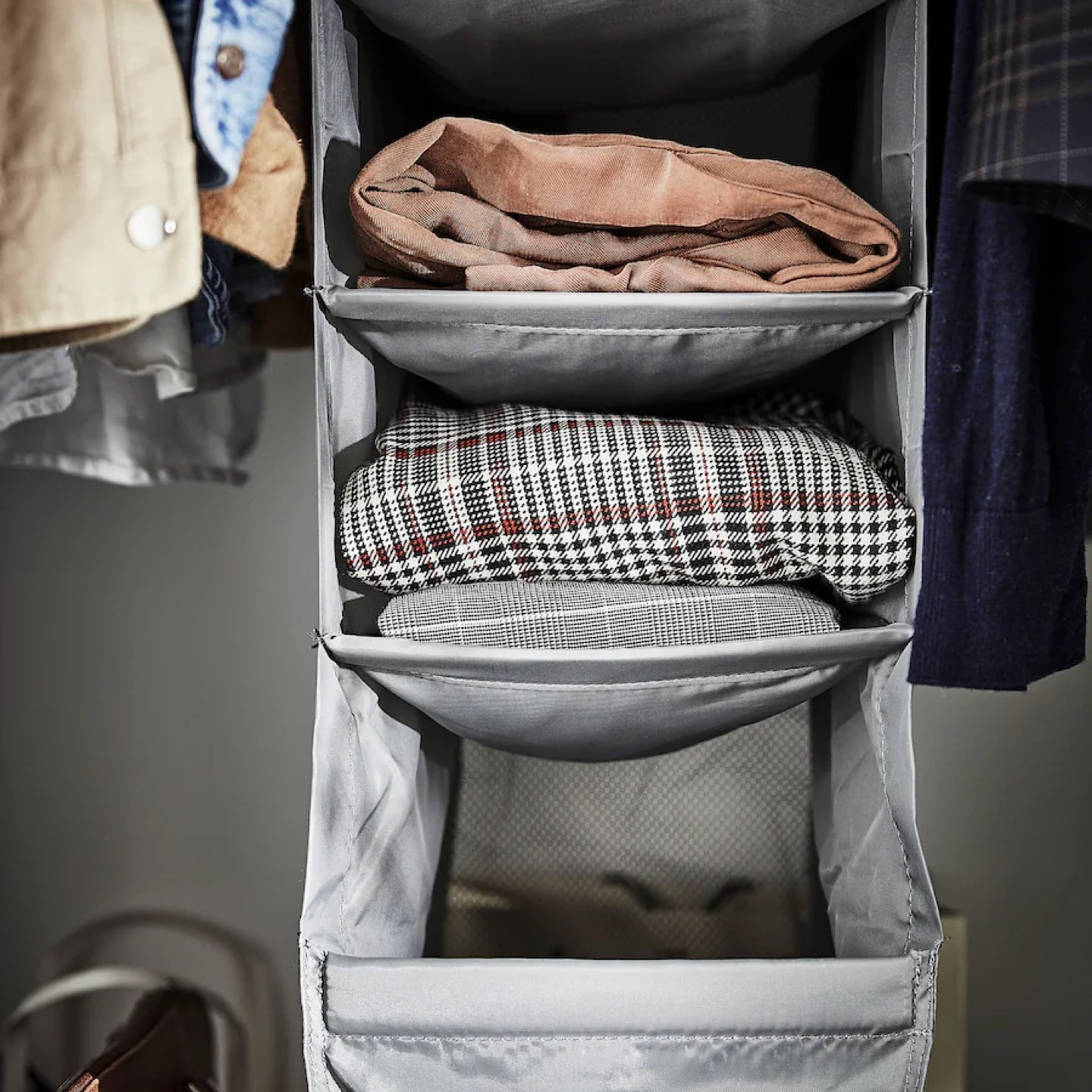 IKEA VUKU Wardrobe Clothing Rack +  compartments + hangers - photo 5