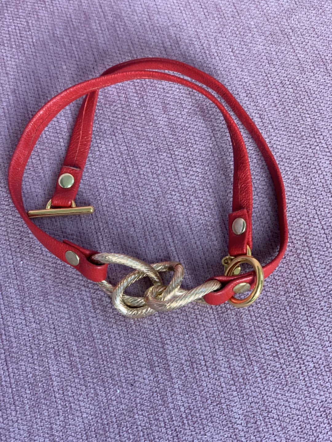 Wrap red and gold bracelet image indicator(2)