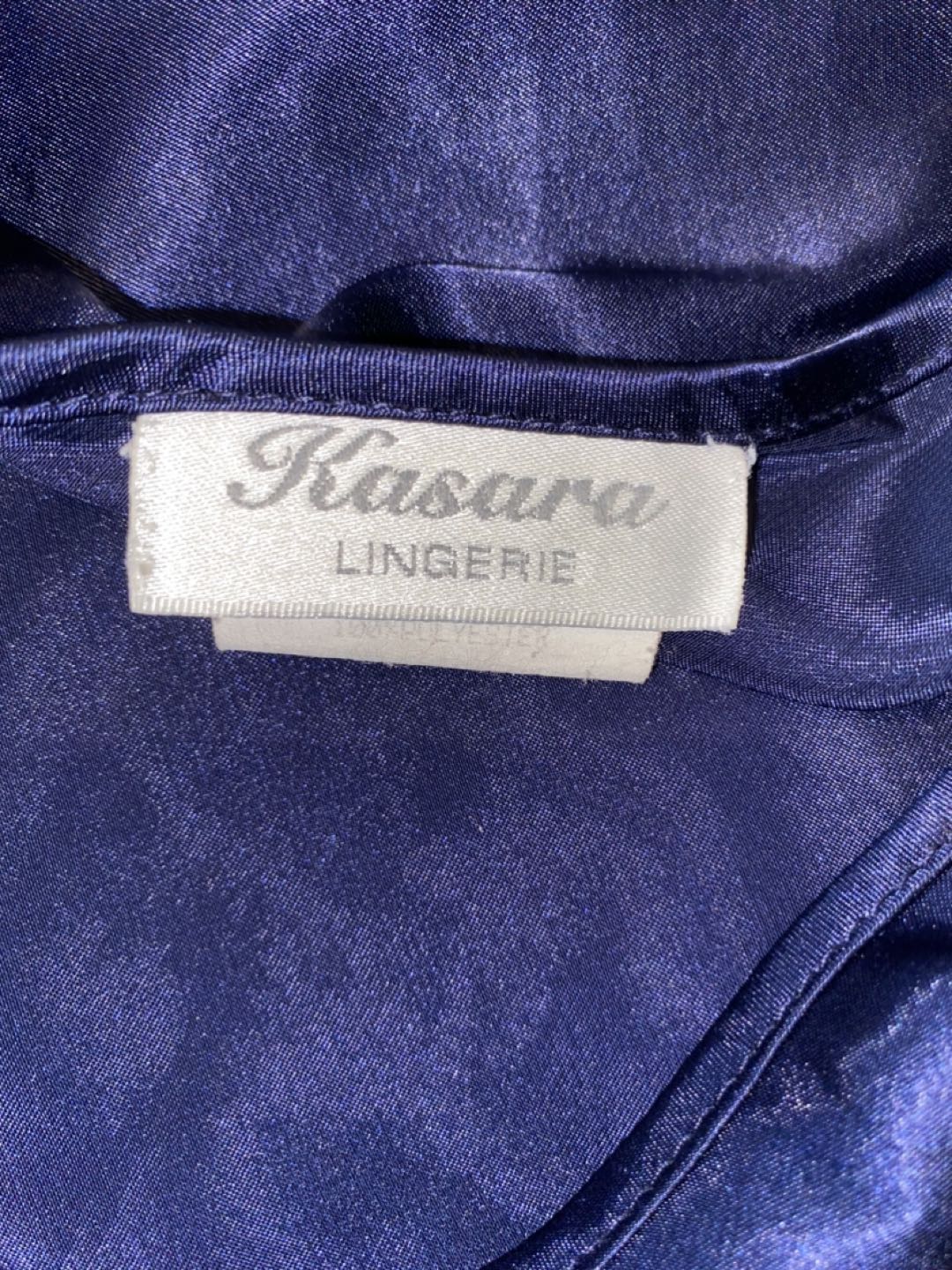 Navy Blue Satin Slip Dress Lingerie image indicator(4)