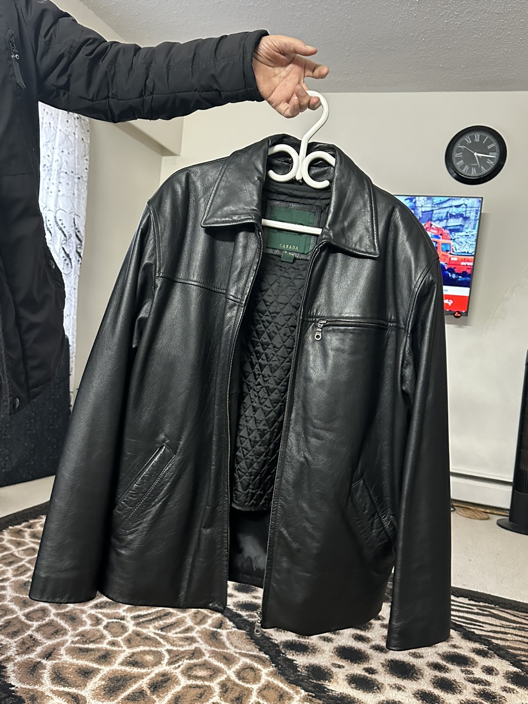 Black leather men’s jacket