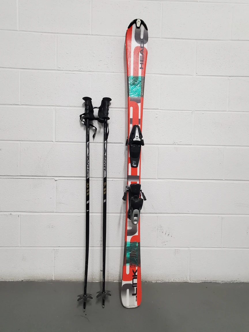 150cm ski and 110 cm poles thumbnail