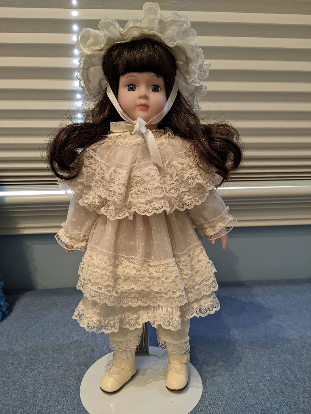 porcelain doll with stand thumbnail