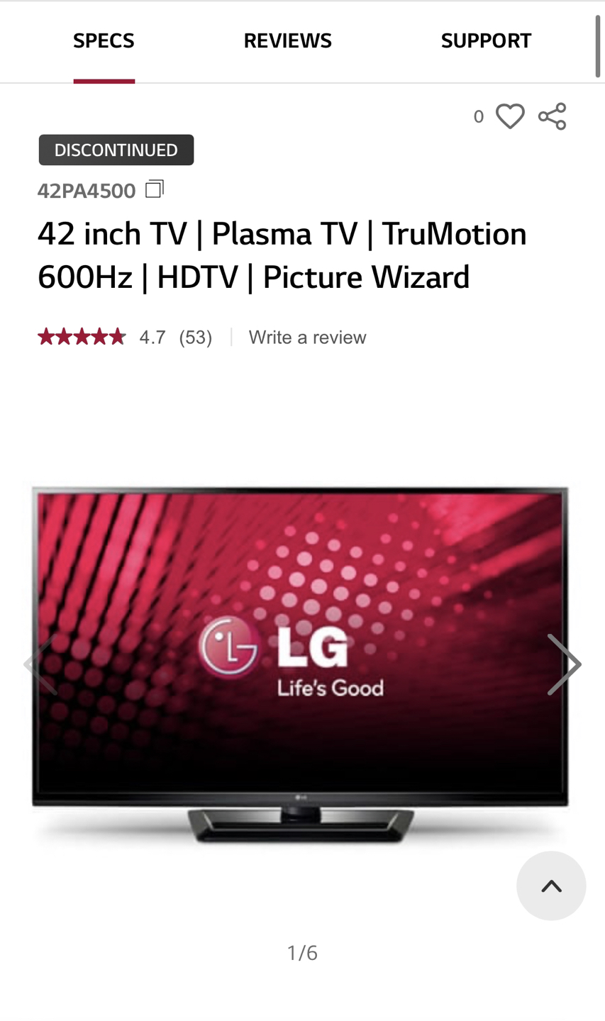 42” LG TV + Roku and stand - photo 3