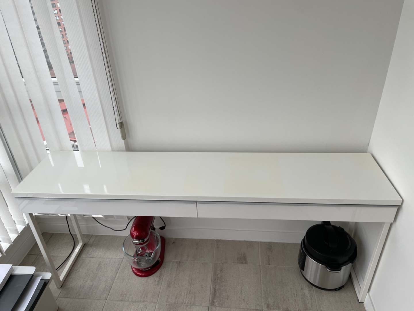 White desk