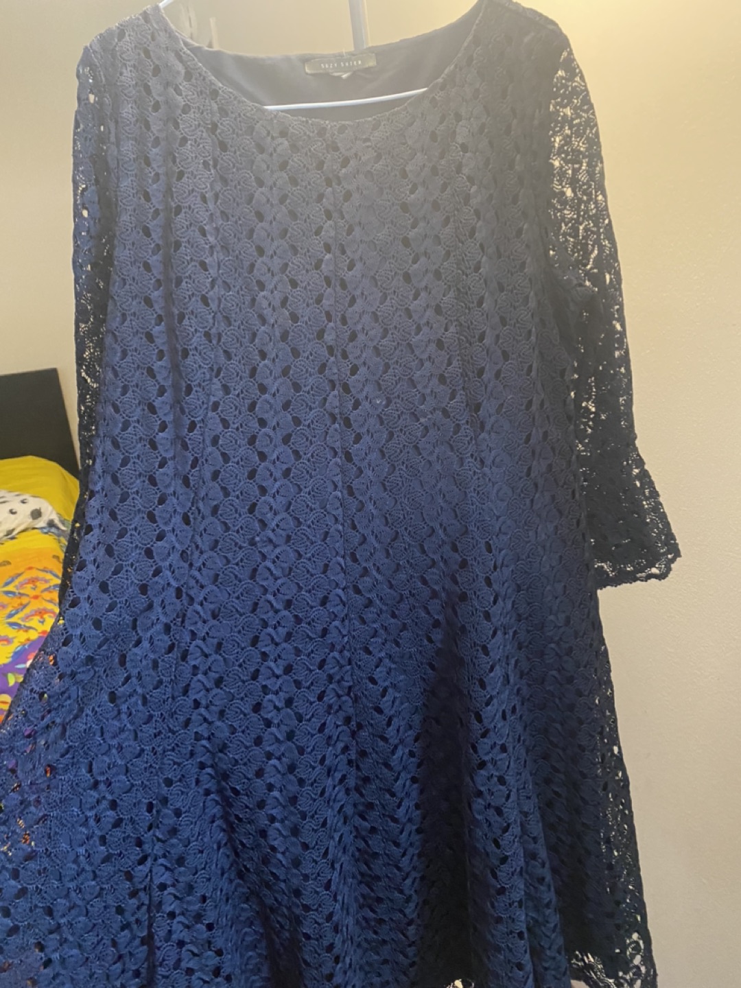 Netted navy blue dress size 12 large image indicator(2)