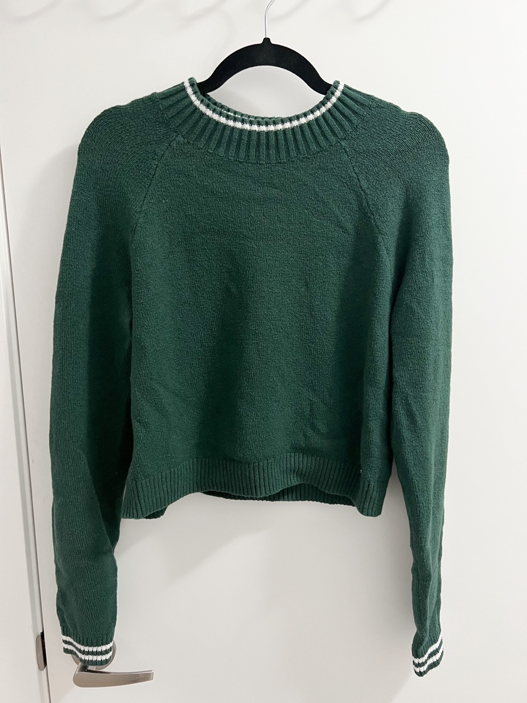 Hollister Cropped Green Mockneck Sweater thumbnail