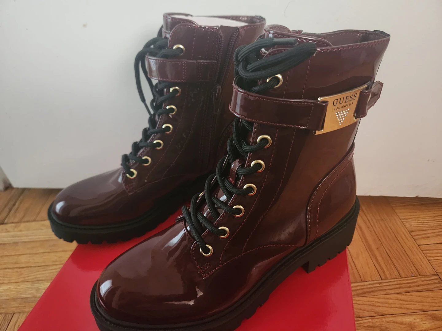 Guess boots (Dark Red) size 6.5 thumbnail
