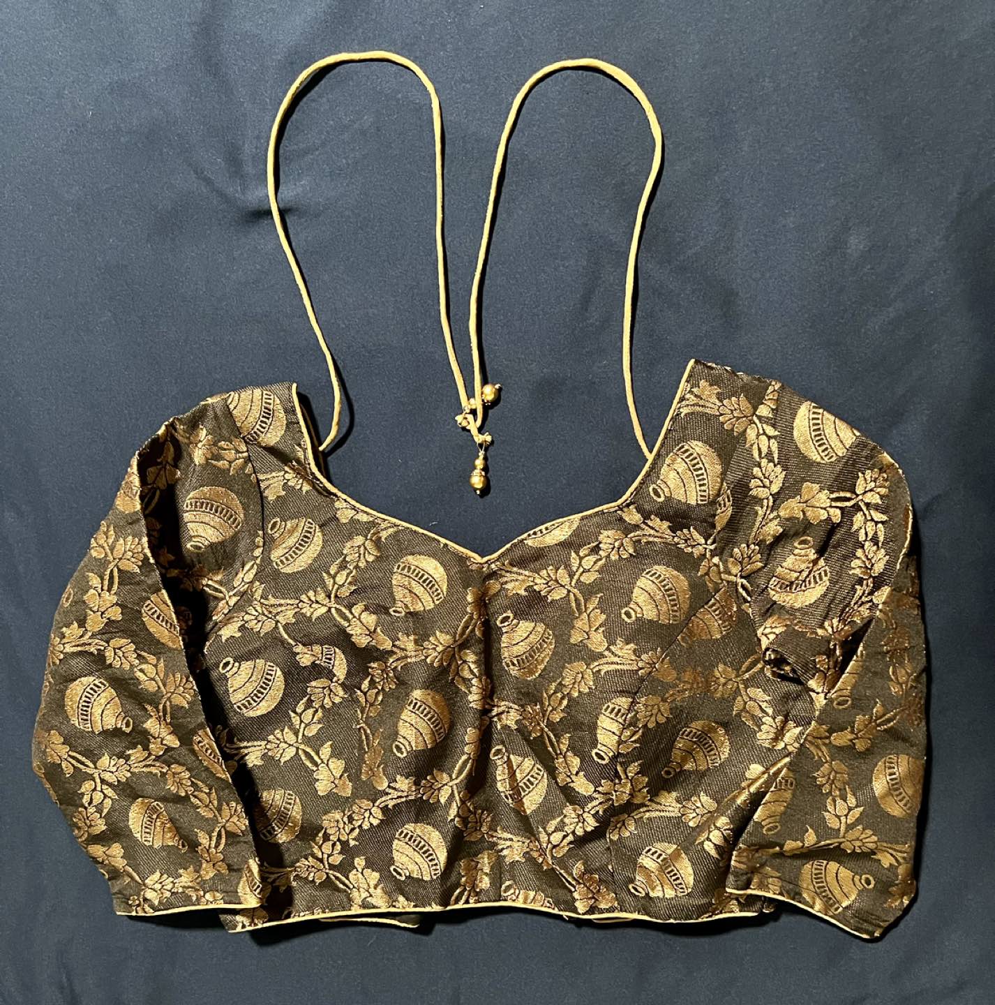 Golden zari blouse