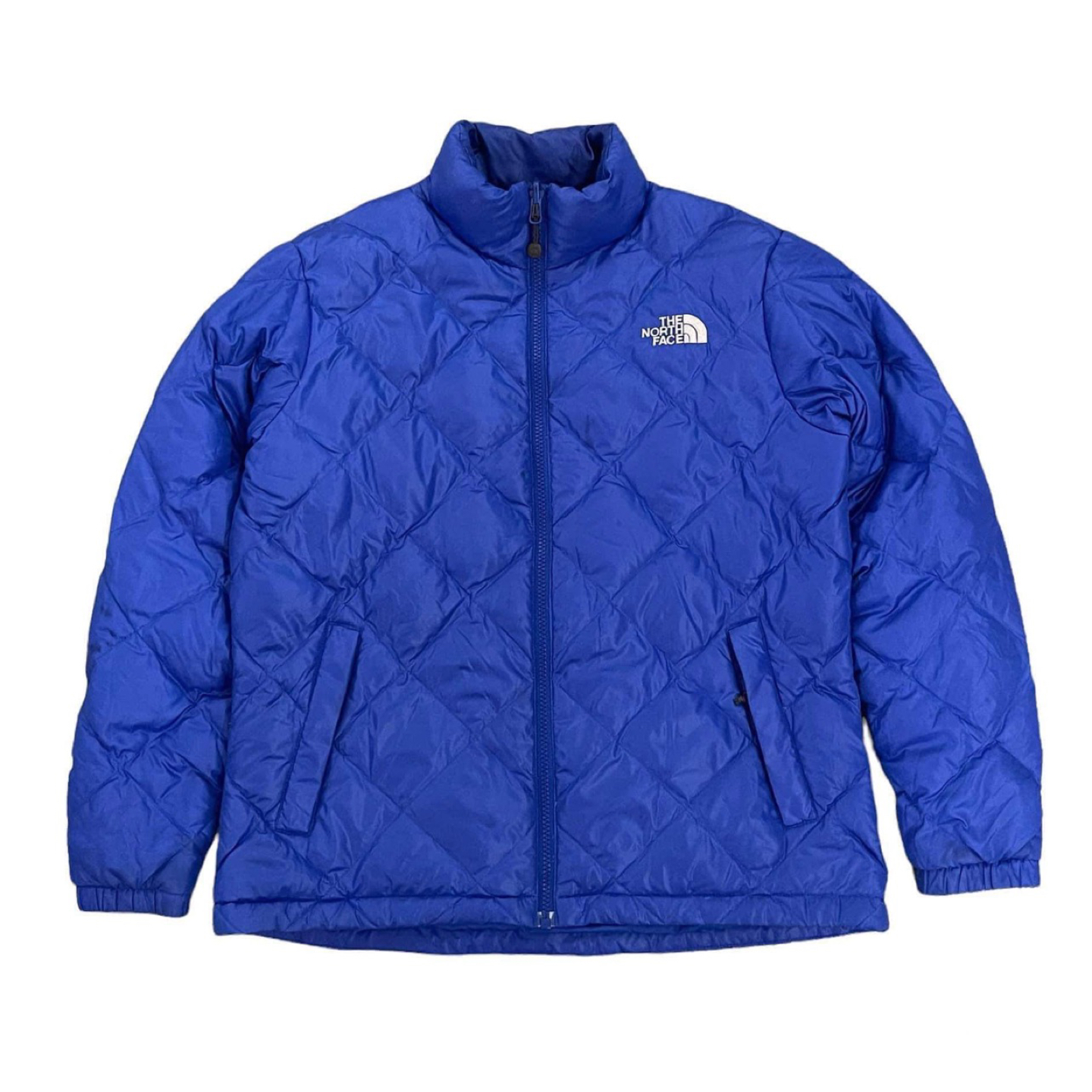 The North face puffer jacket in blue colour very good condition thumbnail