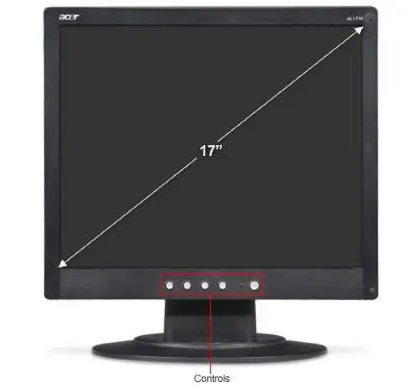 Acer AL1715 17" Class Flat Panel LCD Monitor image indicator(2)