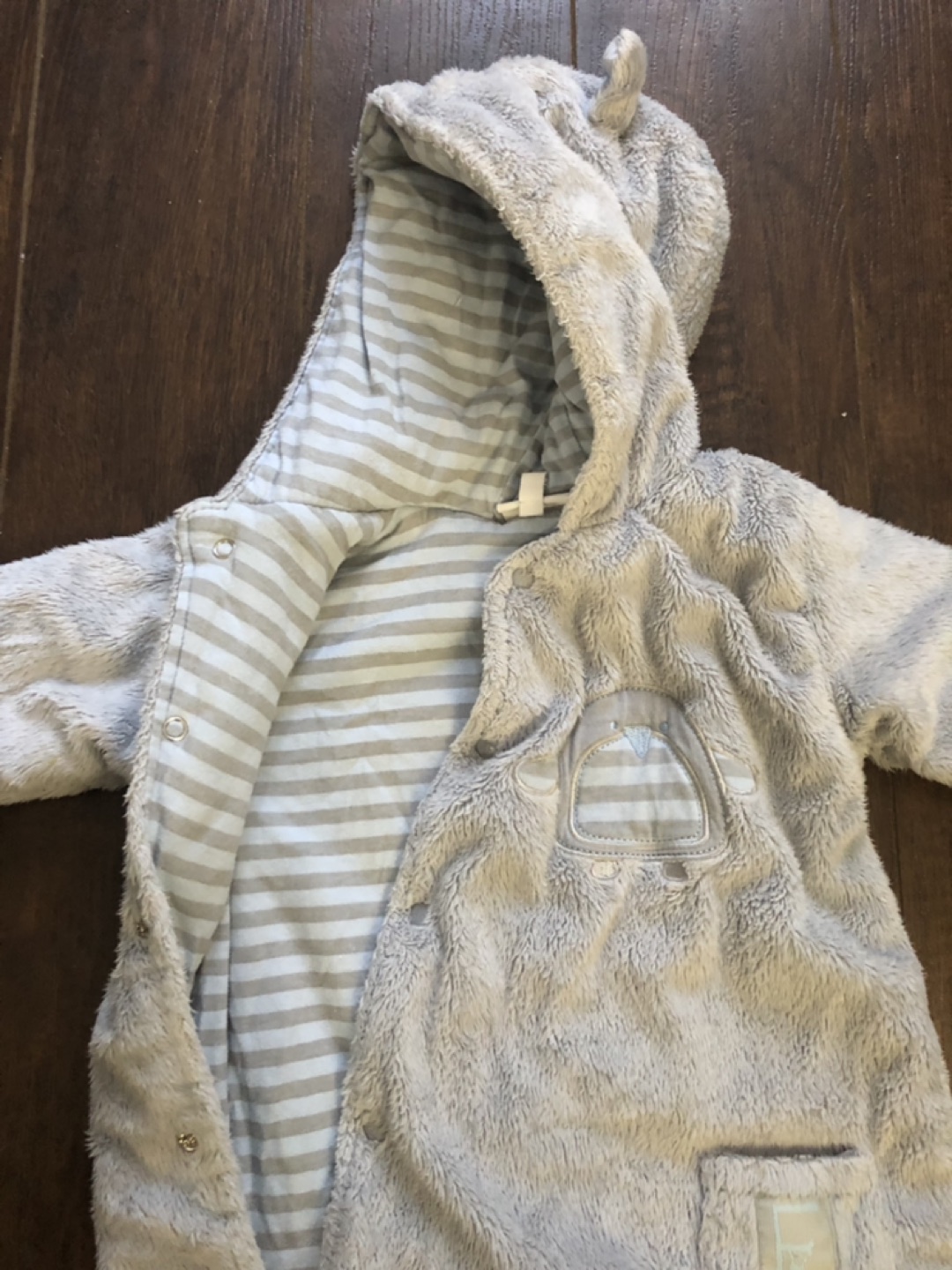 Baby snowsuit for 3-6m, light grey - photo 2