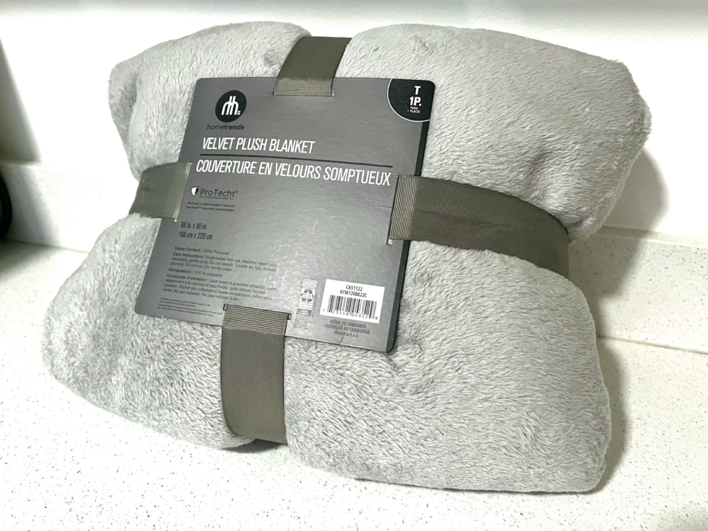 HomeTrends Velvet Plush Blanket 66x90 inch (168x229cm) Throw - photo 2