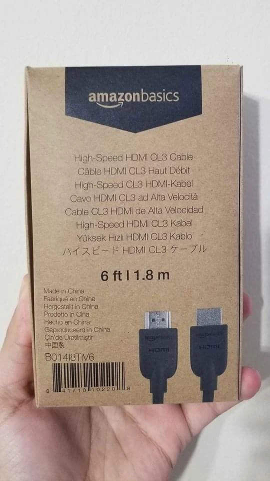 AmazonBasics CL3 Rated High Speed 4K HDMI Cable - 6 Feet thumbnail
